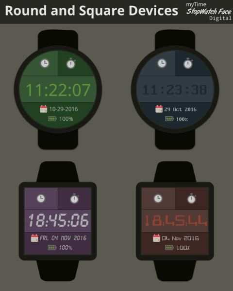 myTime StopWatch Face Digital скриншот 2