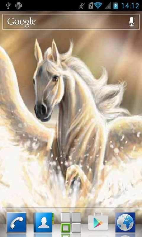 White horse live wallpaper screenshot 2