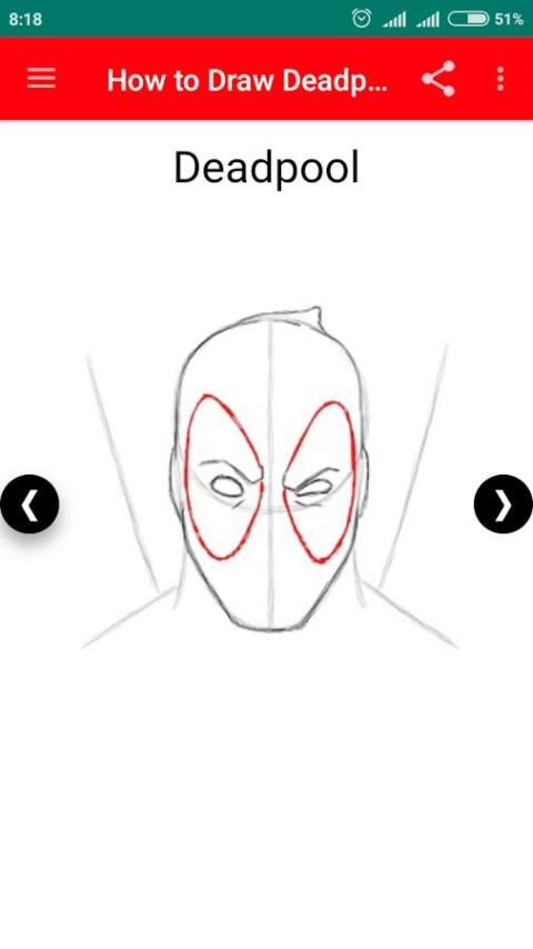Deadpool Drawing Easy Sketch | How to Draw Deadpool Character Step by Step  - YouTube