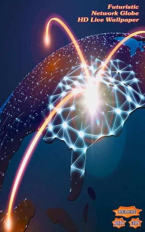 Futuristic Network Globe 3D screenshot 9