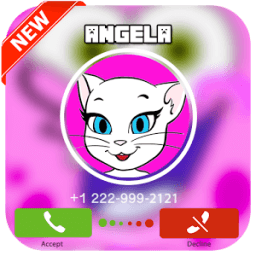 Call Angela Cat Talking 2018 prank أيقونة