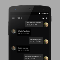 EvolveSMS Theme Black Material आइकन