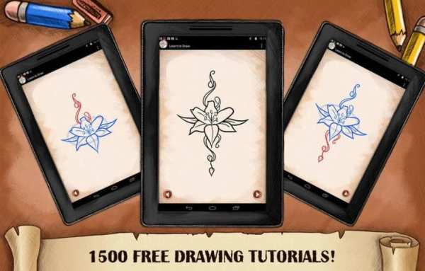 Drawing Body Art Tattoo Flowers screenshot 4