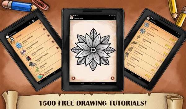 Drawing Body Art Tattoo Flowers screenshot 3