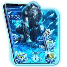 ikon Tema Blue Ice Wolf