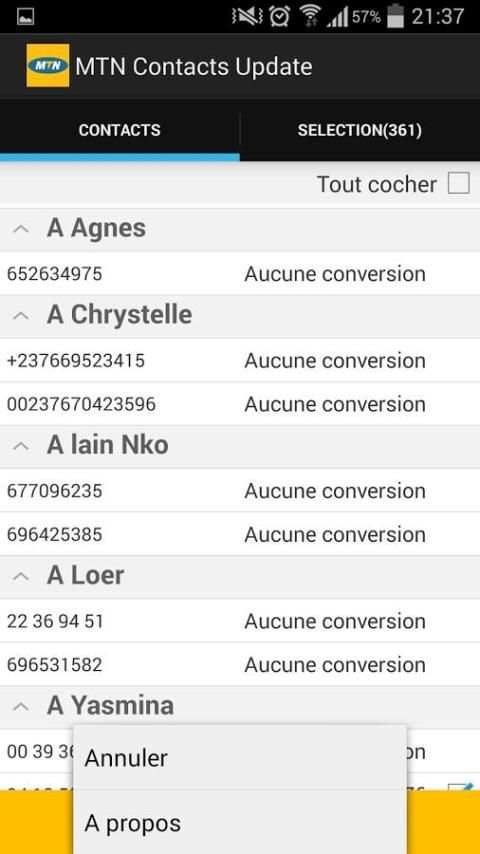 MTN Contacts Update screenshot 2