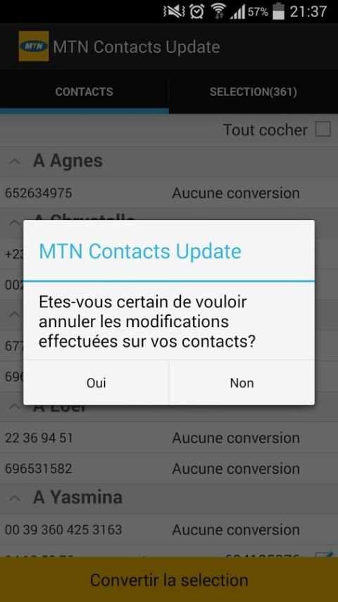 MTN Contacts Update screenshot 1