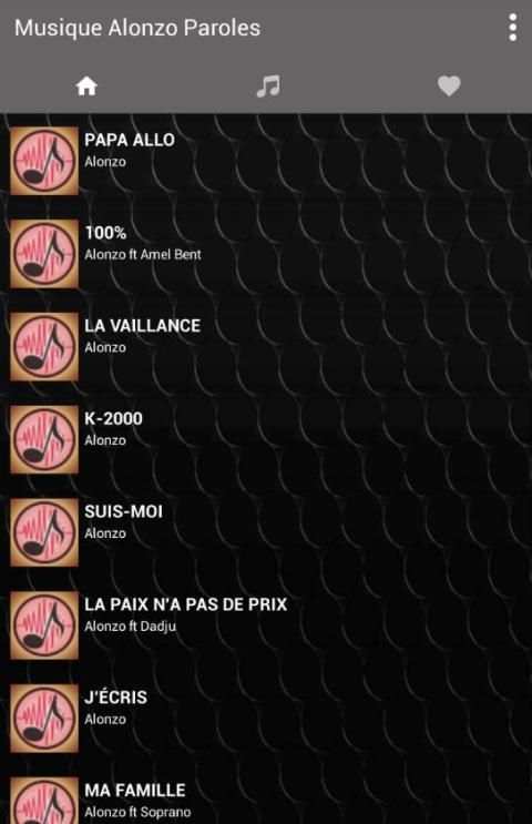 Musique Alonzo Album 100% + Paroles Nouvel screenshot 3