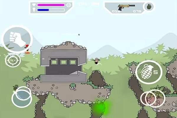Guidare Doodle Army 2 Mini Militia 2 تصوير الشاشة