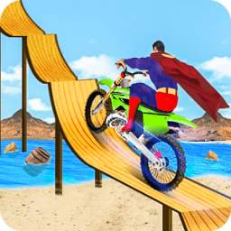 Superhero Tricky Bike Crazy Stunt Master