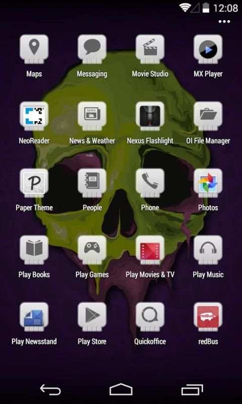 Skull theme 9 تصوير الشاشة