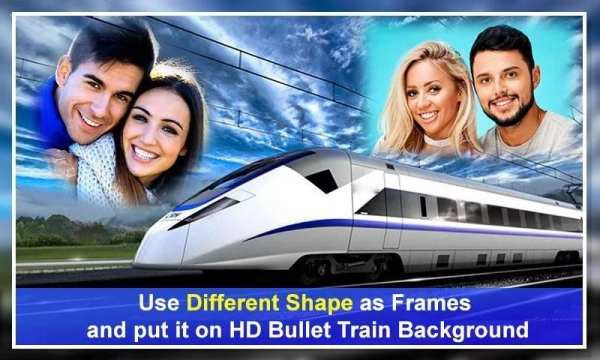Bullet Train Photo Frame Photo Editor screenshot 1