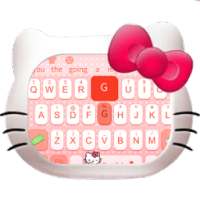 Cute Pink Kitty Keyboard