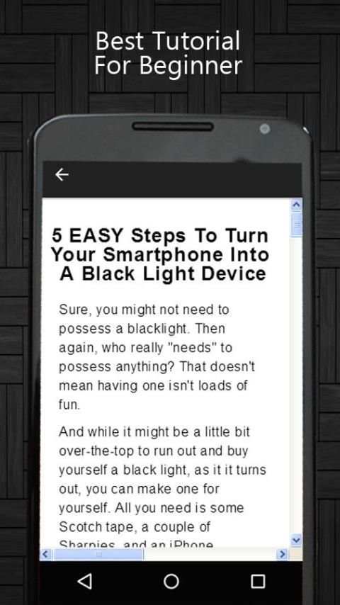 Flashlight Blacklight Tips screenshot 1