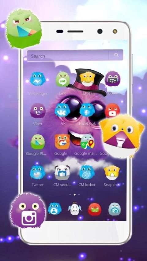 Fluffy Peach Mobile Theme 3 تصوير الشاشة