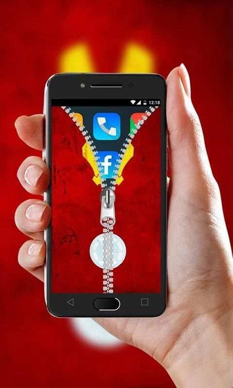Zipper Screen Locker for Iron Man скриншот 3