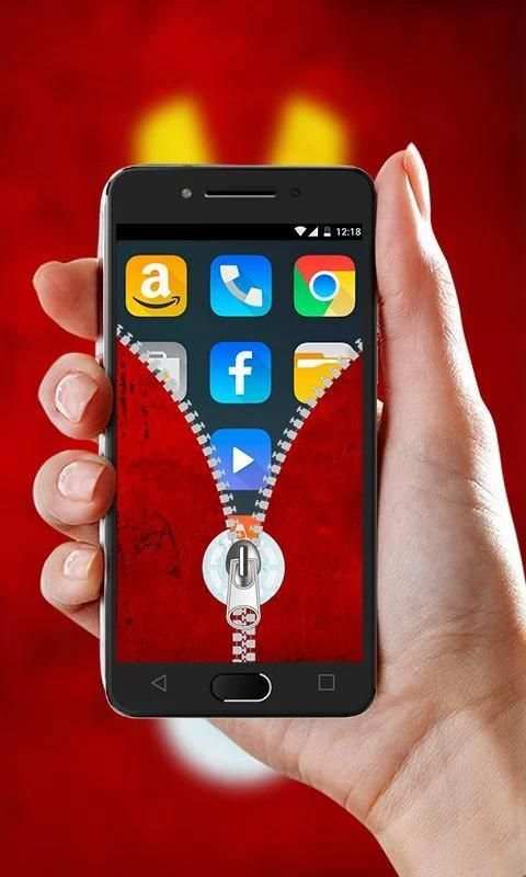 Zipper Screen Locker for Iron Man скриншот 1