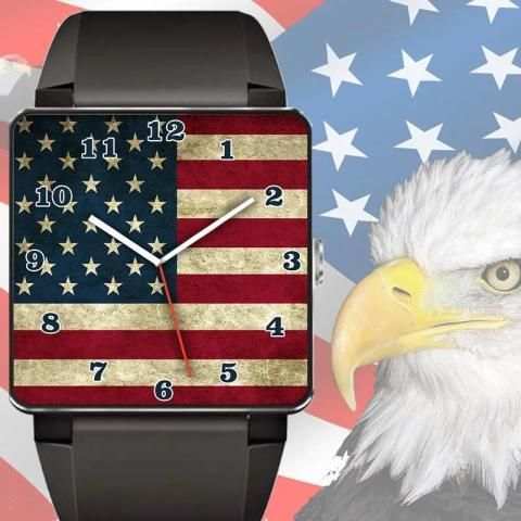 USA Flag Watch Face screenshot 1