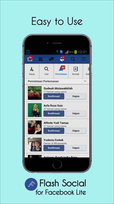 Flash Social for Facebook Lite screenshot 2