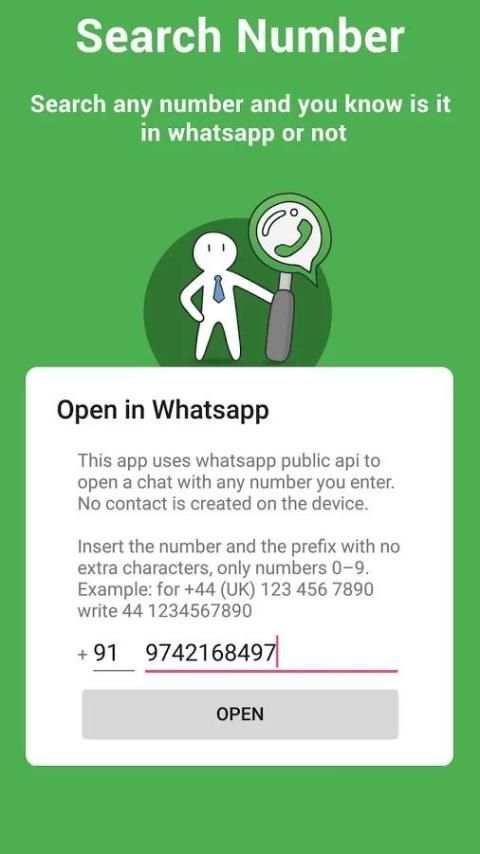 Open In Whatsapp - Direct Chat скриншот 3