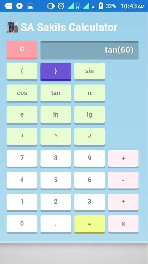 SA Sakils Calculator screenshot 1