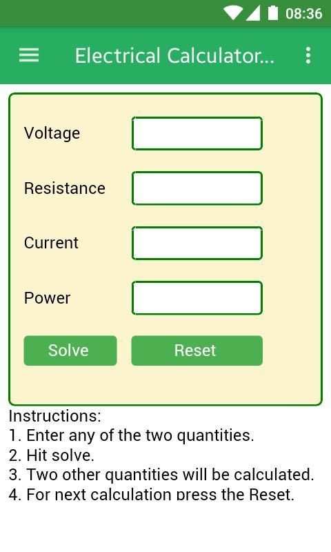 Electrical Calculators скриншот 3