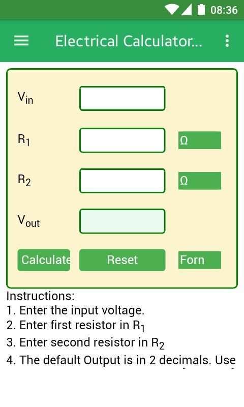 Electrical Calculators скриншот 2