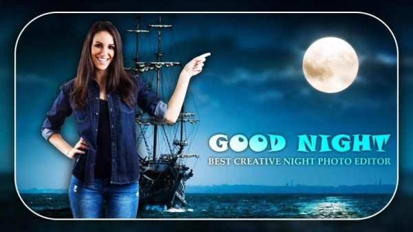 Night Photo Editor : Good Night Frames screenshot 5