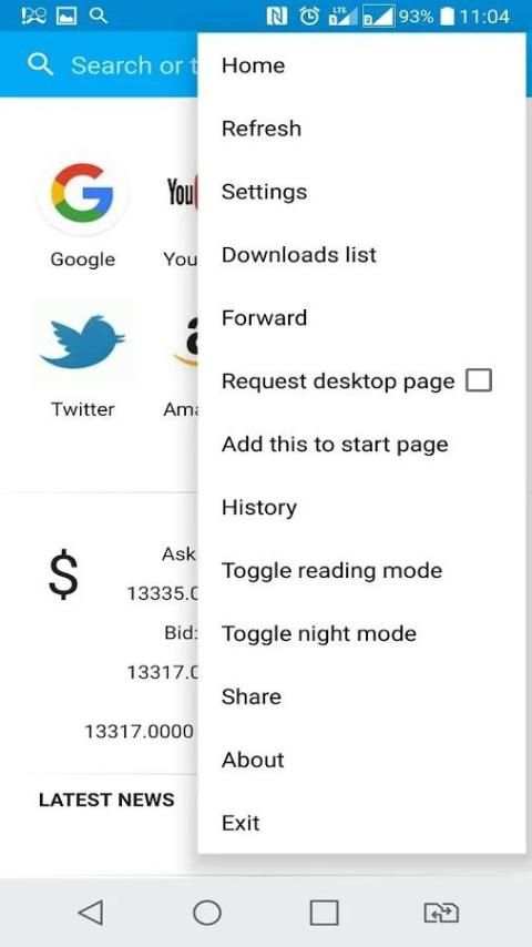 KC Browser screenshot 2