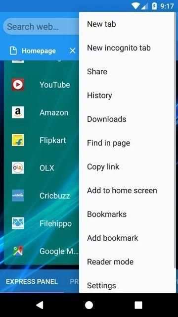C W Browser screenshot 1