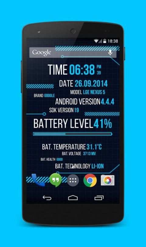 Holo Droid Free - best device info live wallpaper screenshot 10