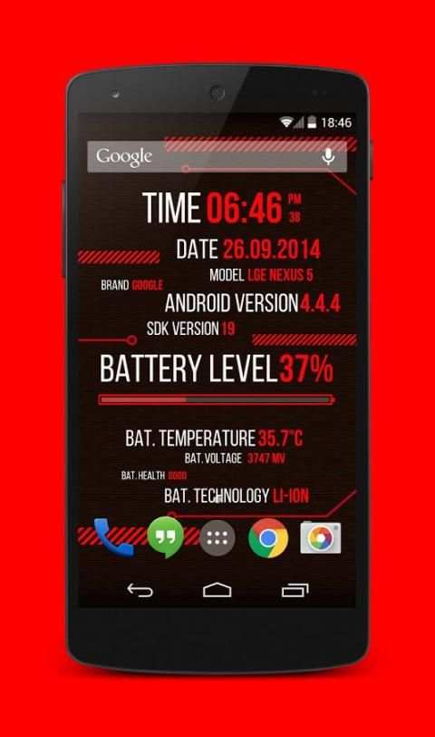 Holo Droid Free - best device info live wallpaper скриншот 6