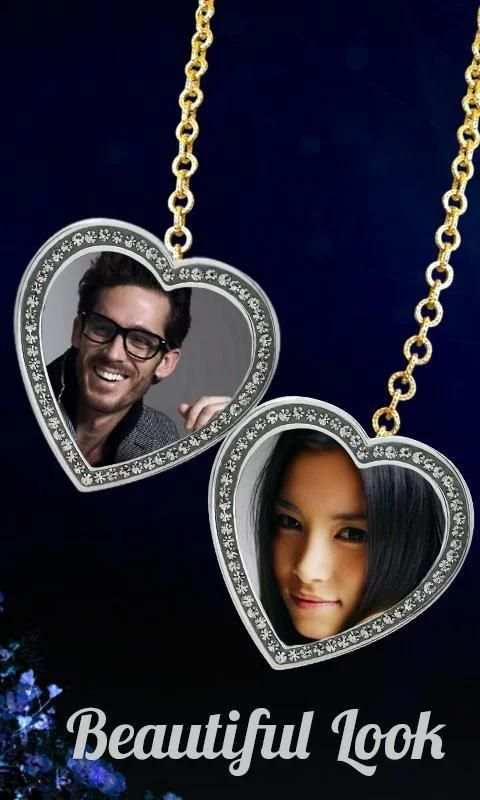 Dual Love Locket Photo Frames 2 تصوير الشاشة