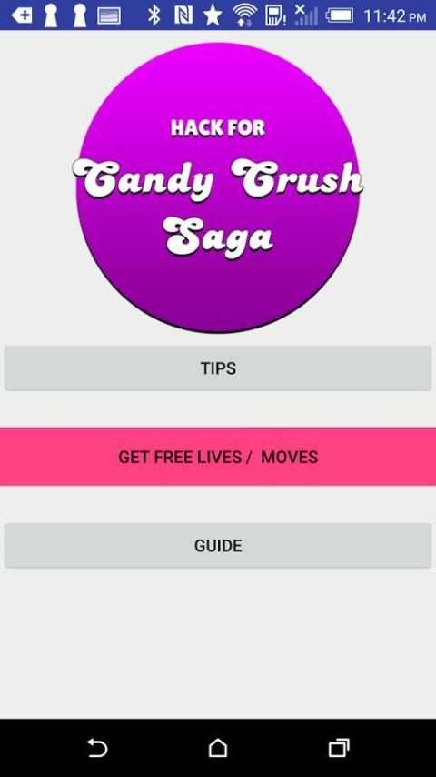 Hack for Candy Crush Saga 1 تصوير الشاشة
