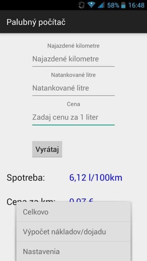 Palubný počítač screenshot 5