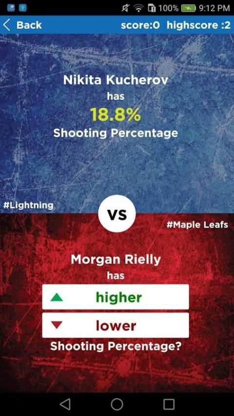 NHL Trivia : Higher or Lower Game Edition screenshot 4