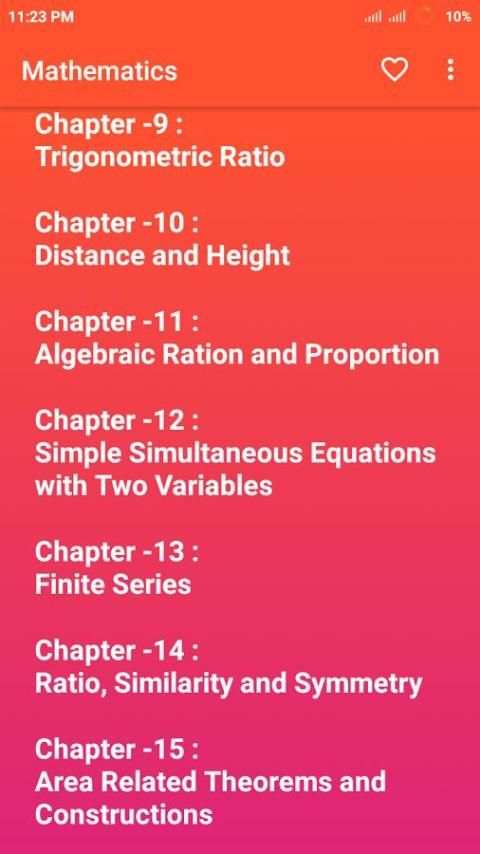Mathematics (Class 9-10 English Version) screenshot 9