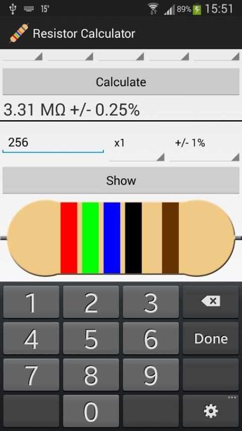 Resistor Calculator स्क्रीनशॉट 1