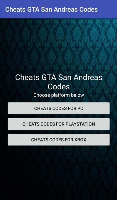Cheats GTA San Andreas Codes स्क्रीनशॉट 3