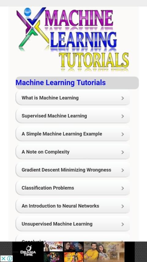 Machine Learning Tutorials screenshot 3