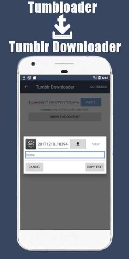 Tumloader - Downloader for Tumblr स्क्रीनशॉट 4