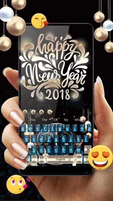 Fancy New year 2018 keyboard स्क्रीनशॉट 3