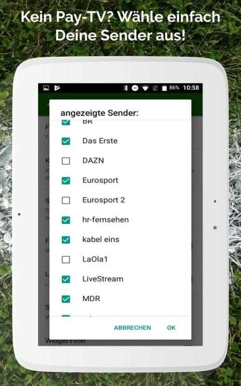 Fussball im TV live screenshot 10