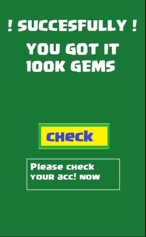 Hack for Clash Of Clans Gems Generator Pro (Prank) скриншот 3