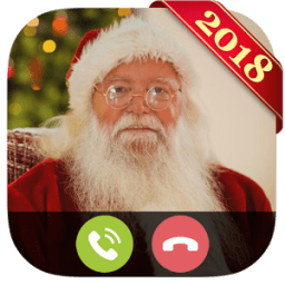 Talk To Santa Claus 2018 - Video Call Live and SMS أيقونة