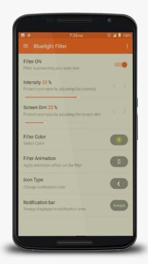 Blue Light Filter Night Mode - Screen Dimmer скриншот 3