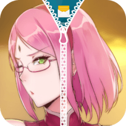 ikon Haruno Sakura Zipper Lock Screen