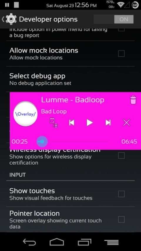 Overlay Music Player 1 تصوير الشاشة