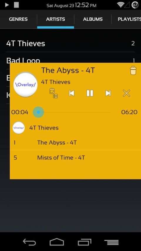Overlay Music Player 6 تصوير الشاشة