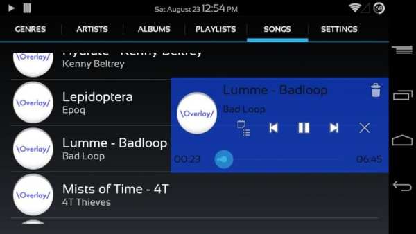 Overlay Music Player 4 تصوير الشاشة
